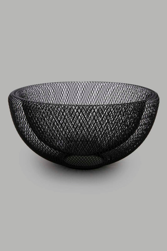 Redtag-Black-Round-Fruit-Basket-Category:Kitchen-Baskets,-Colour:Black,-Deals:New-In,-Filter:Home-Dining,-HMW-DIN-Kitchen-Accessories,-N/A,-New-In-HMW-DIN,-Non-Sale,-Section:Homewares,-W22A-Home-Dining-