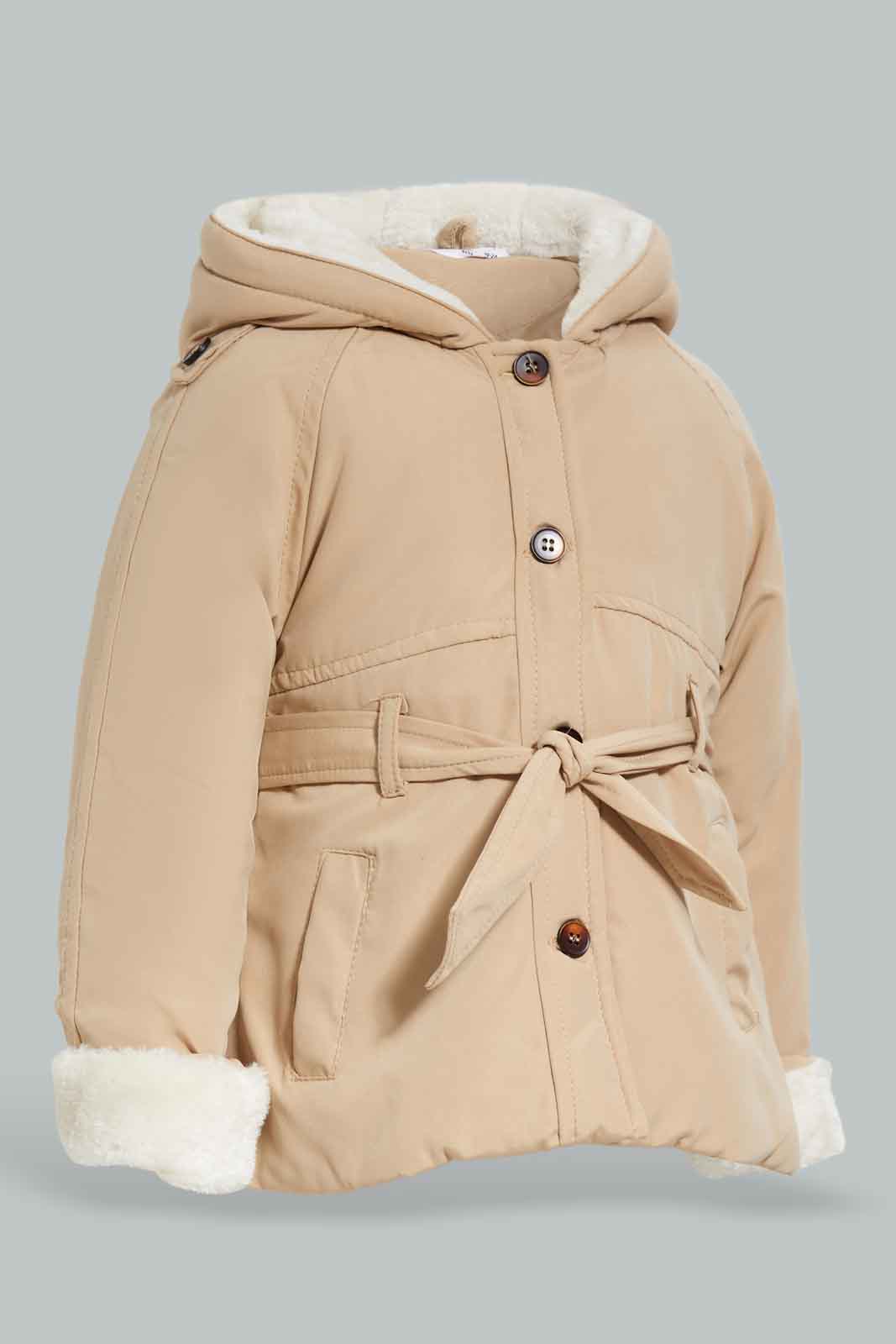 Redtag-Being-Solid-Jacket-Category:Jackets,-Colour:Beige,-Deals:New-In,-EHW,-Filter:Infant-Girls-(3-to-24-Mths),-ING-Jackets,-New-In-ING-APL,-Non-Sale,-Section:Girls-(0-to-14Yrs),-W22B-Infant-Girls-3 to 24 Months