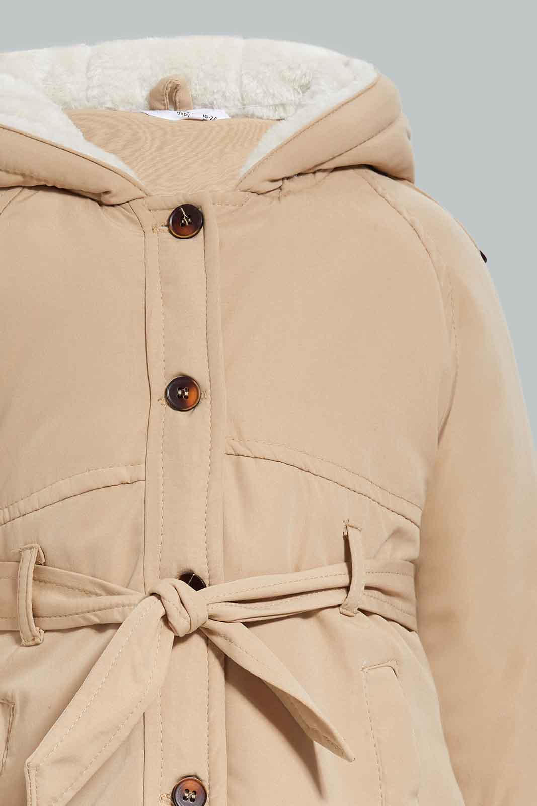 Redtag-Being-Solid-Jacket-Category:Jackets,-Colour:Beige,-Deals:New-In,-EHW,-Filter:Infant-Girls-(3-to-24-Mths),-ING-Jackets,-New-In-ING-APL,-Non-Sale,-Section:Girls-(0-to-14Yrs),-W22B-Infant-Girls-3 to 24 Months