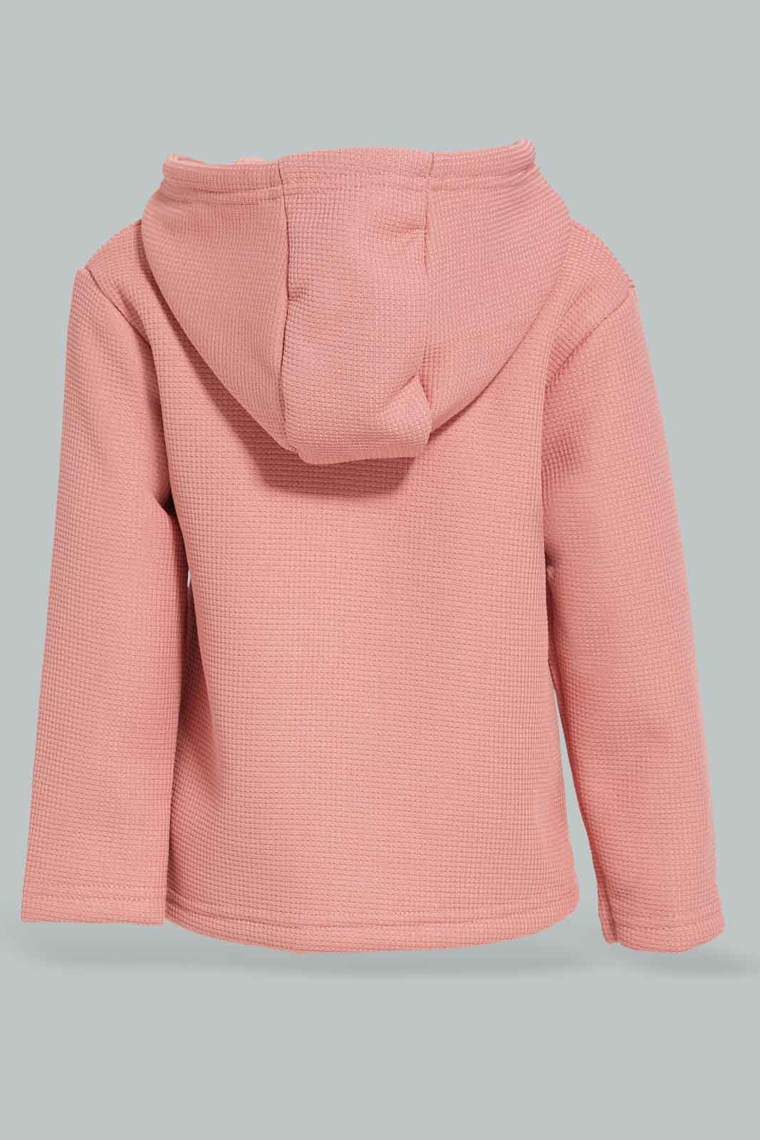 Redtag-Pink-Solid-Knitted-Jacket-Category:Jackets,-Colour:Apricot,-Deals:New-In,-Dept:Girls,-EHW,-Filter:Infant-Girls-(3-to-24-Mths),-ING-Jackets,-New-In-ING-APL,-Non-Sale,-Section:Girls-(0-to-14Yrs),-W22B-Infant-Girls-3 to 24 Months