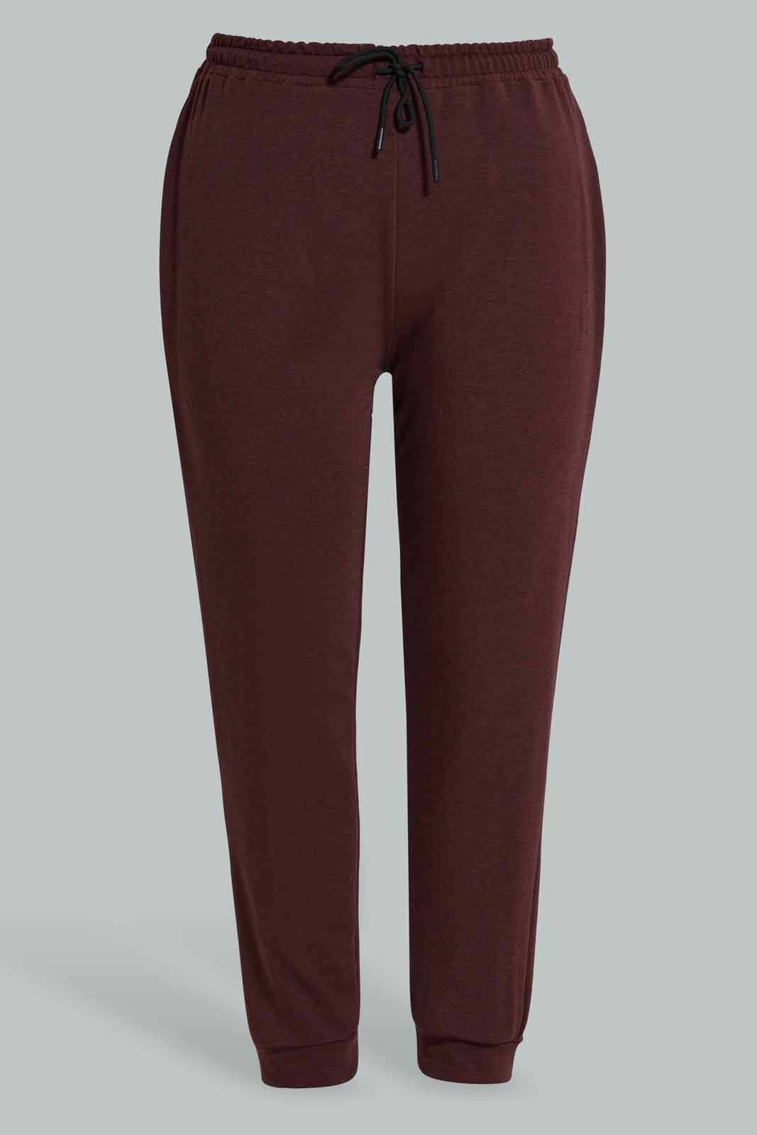 Redtag-PJAMA-SET-BUEGUNDY-Category:Pyjama-Sets,-Colour:Burgundy,-Deals:New-In,-Filter:Women's-Clothing,-New-In-Women-APL,-Non-Sale,-Section:Women,-W22O,-Women-Pyjama-Sets--