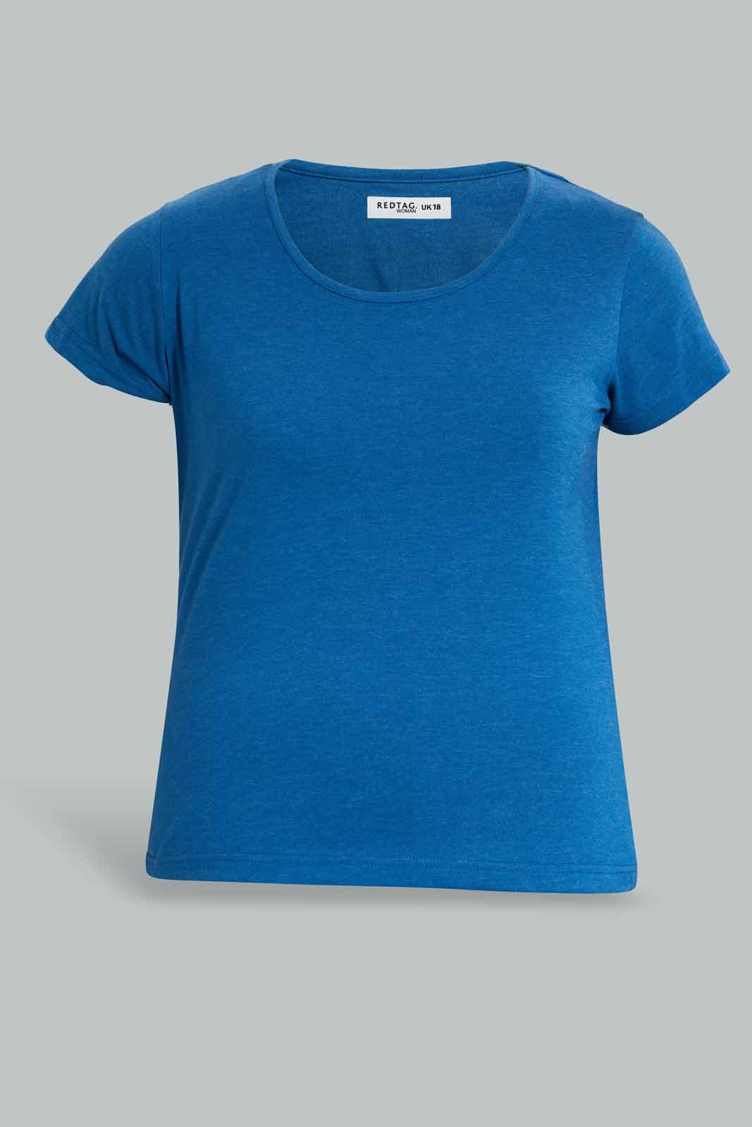 Redtag-PJAMA-SET-BLUE-SOLID-Category:Pyjama-Sets,-Colour:Blue,-Deals:New-In,-Filter:Women's-Clothing,-New-In-Women-APL,-Non-Sale,-Section:Women,-W22O,-Women-Pyjama-Sets--