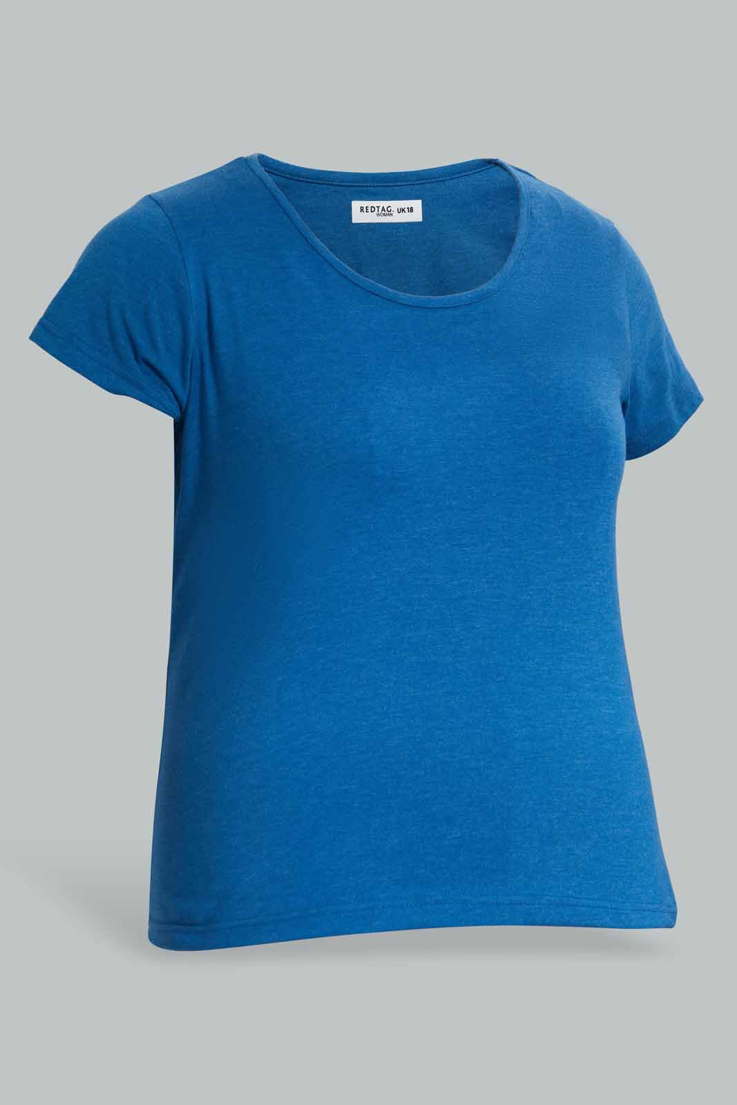 Redtag-PJAMA-SET-BLUE-SOLID-Category:Pyjama-Sets,-Colour:Blue,-Deals:New-In,-Filter:Women's-Clothing,-New-In-Women-APL,-Non-Sale,-Section:Women,-W22O,-Women-Pyjama-Sets--