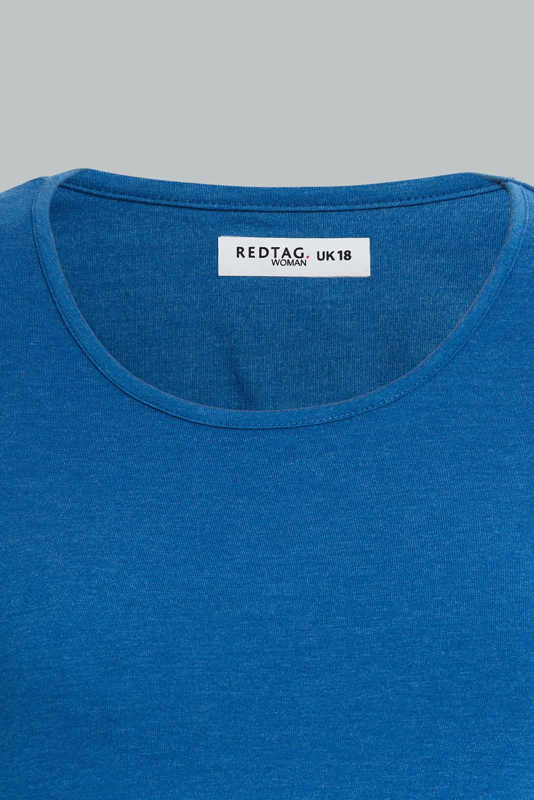 Redtag-PJAMA-SET-BLUE-SOLID-Category:Pyjama-Sets,-Colour:Blue,-Deals:New-In,-Filter:Women's-Clothing,-New-In-Women-APL,-Non-Sale,-Section:Women,-W22O,-Women-Pyjama-Sets--