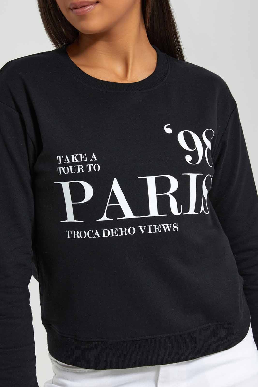 Redtag-Black-Sweatshirt-With-Placement-Print-Category:Sweatshirts,-Colour:Black,-Deals:New-In,-Filter:Women's-Clothing,-New-In-Women-APL,-Non-Sale,-Section:Women,-TBL,-W22A,-Women-Sweatshirts-Women's-