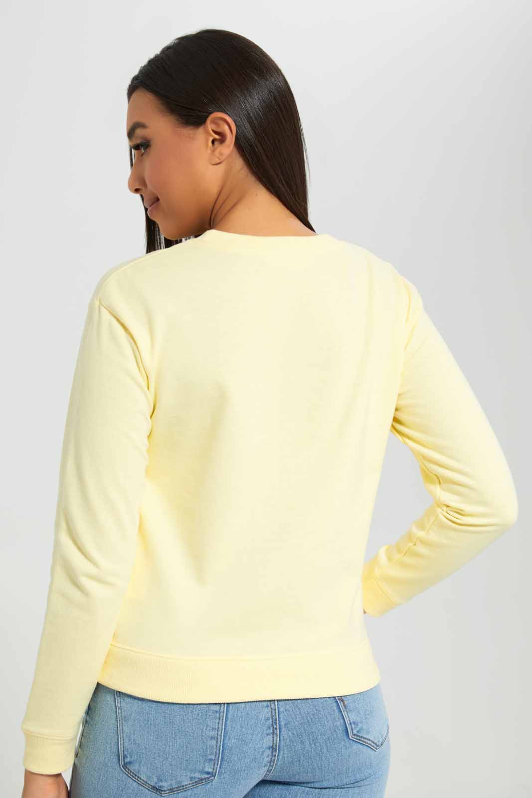 Redtag-Mustard-Sweatshirt-With-Placement-Print-Category:Sweatshirts,-Colour:Mustard,-Deals:New-In,-Filter:Women's-Clothing,-New-In-Women-APL,-Non-Sale,-Section:Women,-TBL,-W22A,-Women-Sweatshirts-Women's-