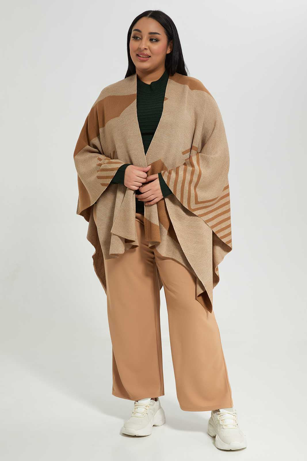 Redtag-Check-Poncho-Category:Cardigans,-Colour:Assorted,-Deals:New-In,-Filter:Women's-Clothing,-LDP-Cardigans,-New-In-LDP-APL,-Non-Sale,-Section:Women,-W22B-Women's-