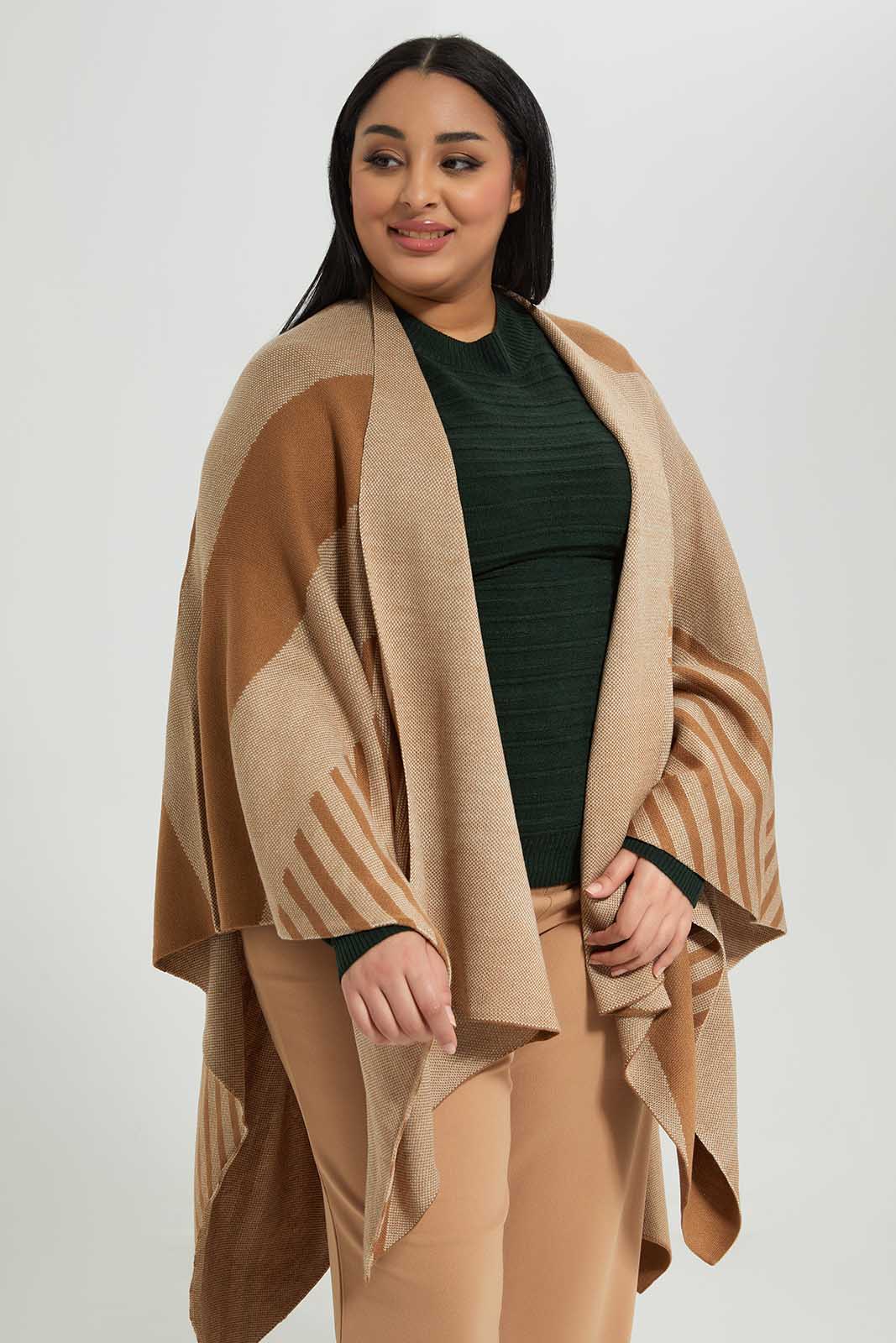 Redtag-Check-Poncho-Category:Cardigans,-Colour:Assorted,-Deals:New-In,-Filter:Women's-Clothing,-LDP-Cardigans,-New-In-LDP-APL,-Non-Sale,-Section:Women,-W22B-Women's-