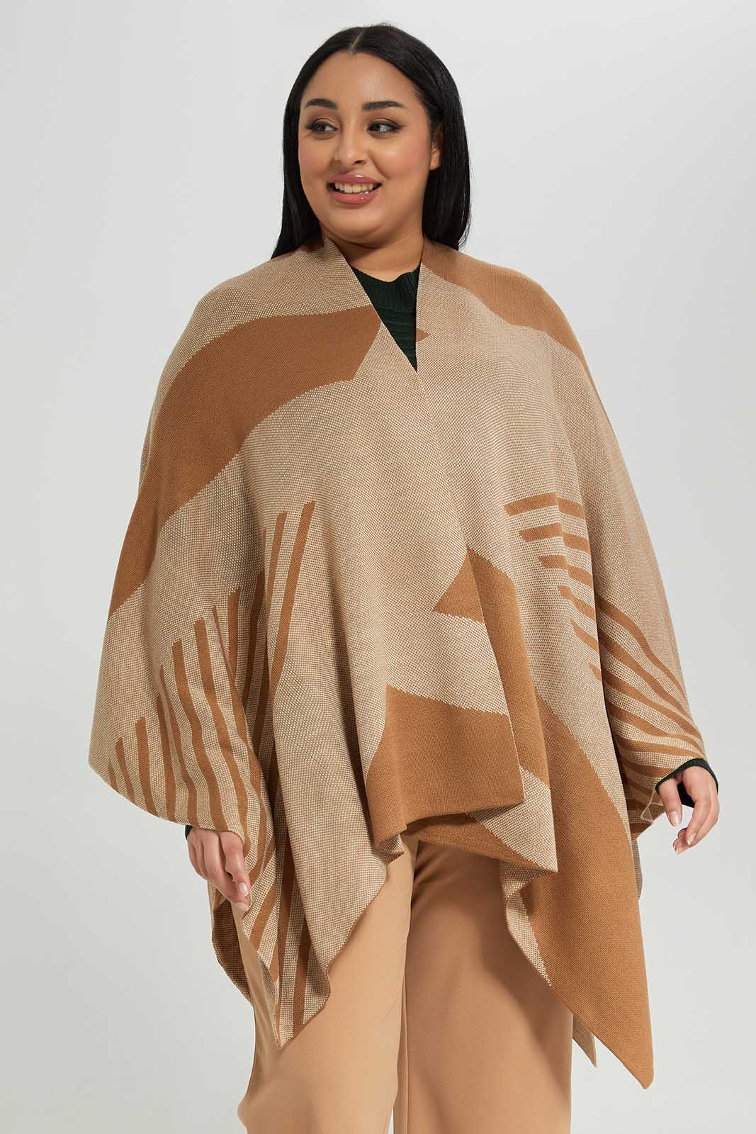 Redtag-Check-Poncho-Category:Cardigans,-Colour:Assorted,-Deals:New-In,-Filter:Women's-Clothing,-LDP-Cardigans,-New-In-LDP-APL,-Non-Sale,-Section:Women,-W22B-Women's-
