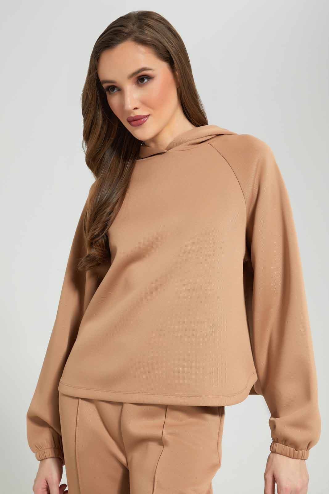 Redtag-Sand-Oversized-Sweatshirt-Hoodie-Category:Sweatshirts,-Colour:Sand,-Deals:New-In,-Filter:Women's-Clothing,-LDC,-LDC-Sweatshirts,-New-In-LDC-APL,-Non-Sale,-Section:Women,-W22B-Women's-
