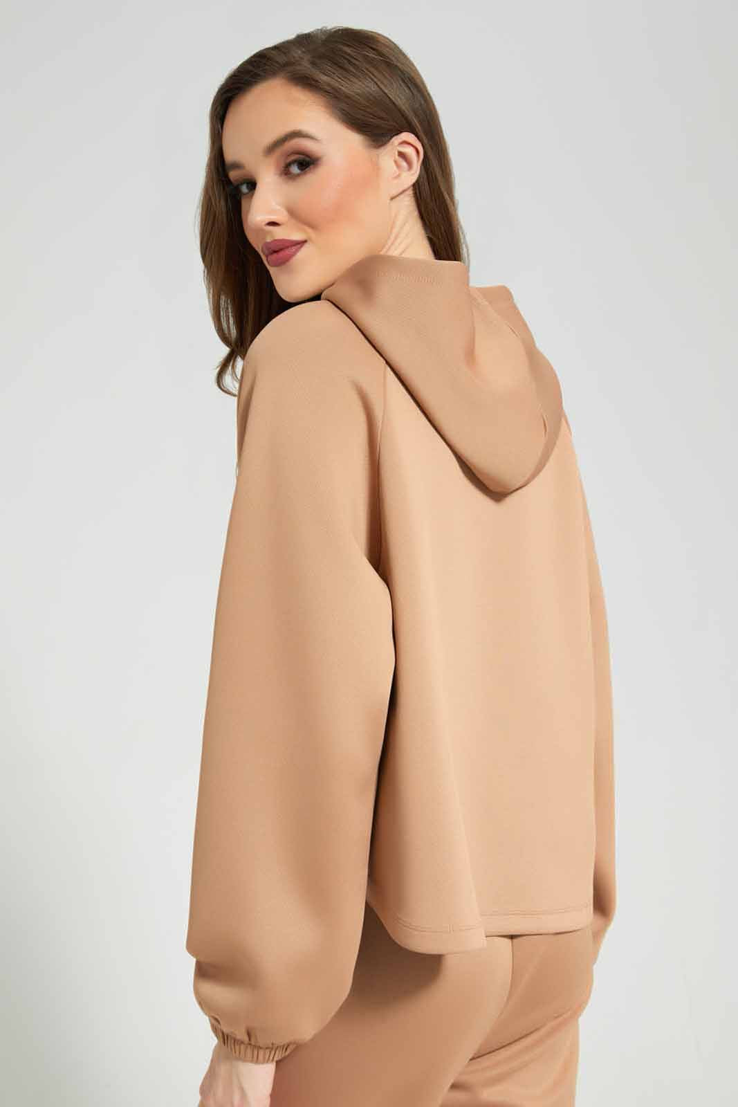 Redtag-Sand-Oversized-Sweatshirt-Hoodie-Category:Sweatshirts,-Colour:Sand,-Deals:New-In,-Filter:Women's-Clothing,-LDC,-LDC-Sweatshirts,-New-In-LDC-APL,-Non-Sale,-Section:Women,-W22B-Women's-