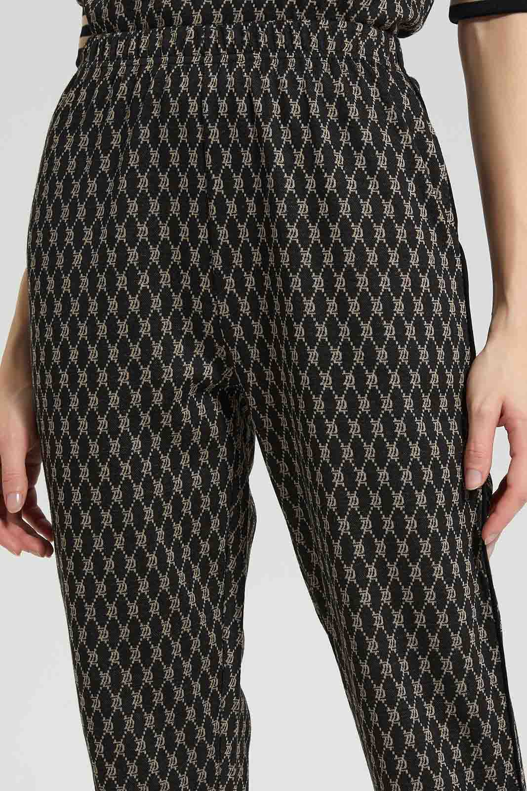 Redtag-Black-Jacquard-Jogger-Pants-Category:Trousers,-Colour:Black,-Deals:New-In,-Filter:Women's-Clothing,-LDC,-LDC-Trousers,-New-In-LDC-APL,-Non-Sale,-Section:Women,-W22B-Women's-