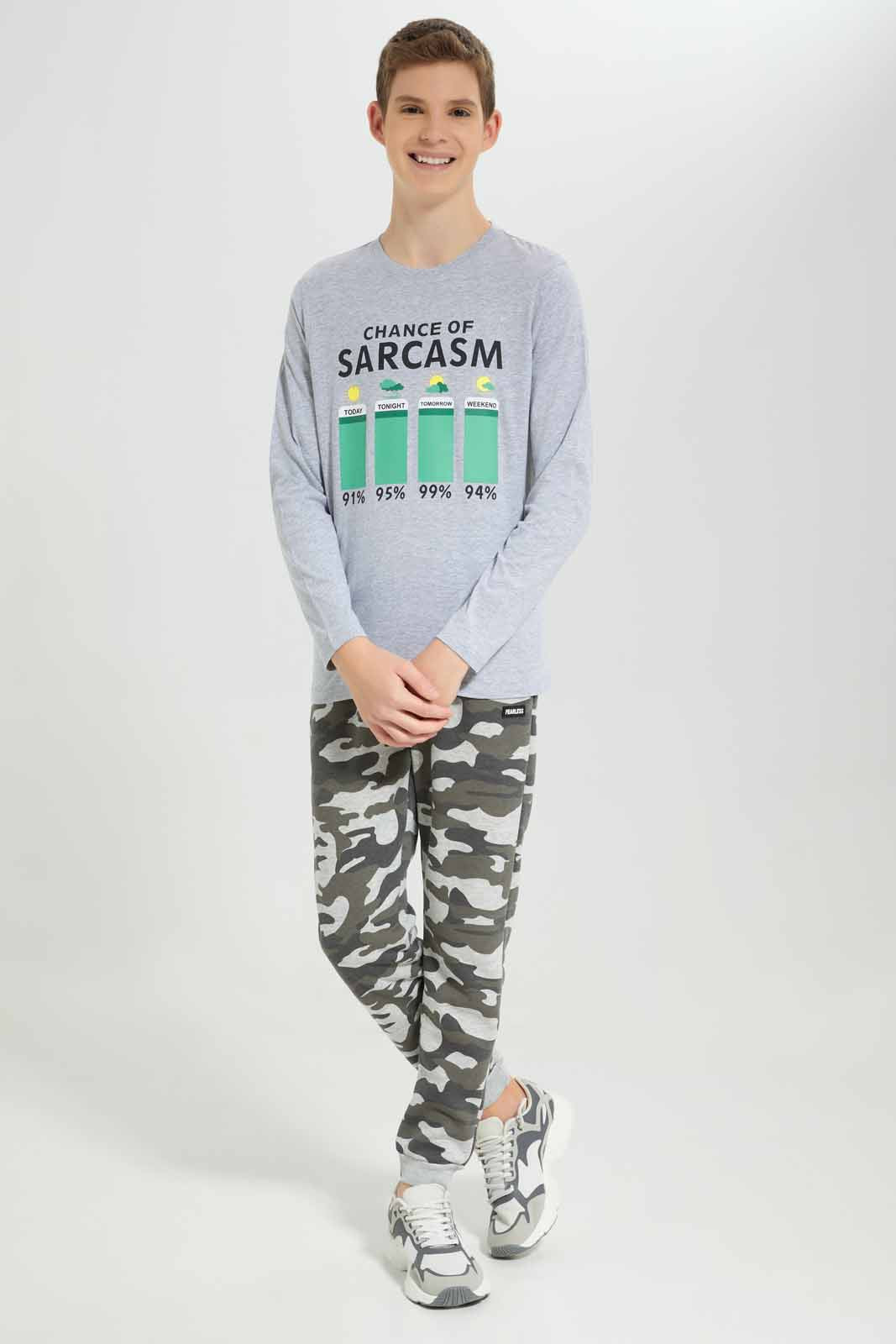 Redtag-Grey-Sarcasm-T-shirt-BSR-T-Shirts,-Category:T-Shirts,-Colour:Grey,-Deals:New-In,-Filter:Senior-Boys-(8-to-14-Yrs),-New-In-BSR-APL,-Non-Sale,-Section:Boys-(0-to-14Yrs),-TBL,-W22B-Senior-Boys-9 to 14 Years