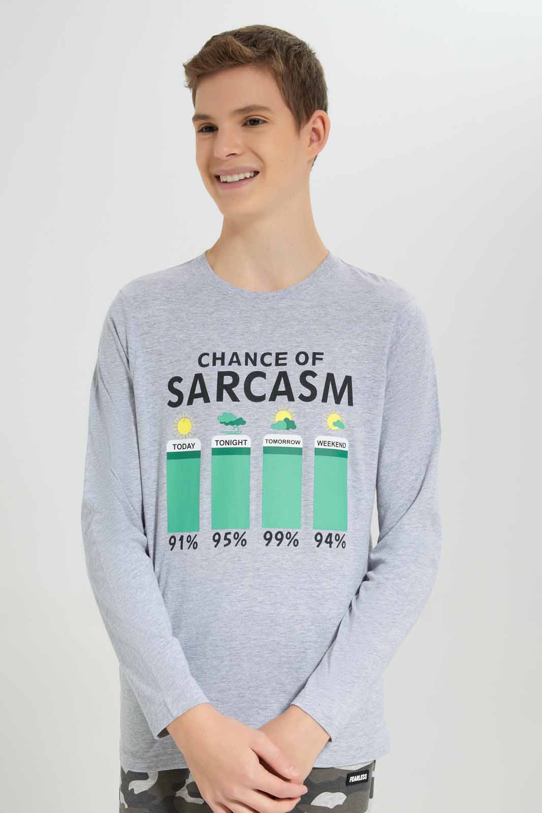 Redtag-Grey-Sarcasm-T-shirt-BSR-T-Shirts,-Category:T-Shirts,-Colour:Grey,-Deals:New-In,-Filter:Senior-Boys-(8-to-14-Yrs),-New-In-BSR-APL,-Non-Sale,-Section:Boys-(0-to-14Yrs),-TBL,-W22B-Senior-Boys-9 to 14 Years