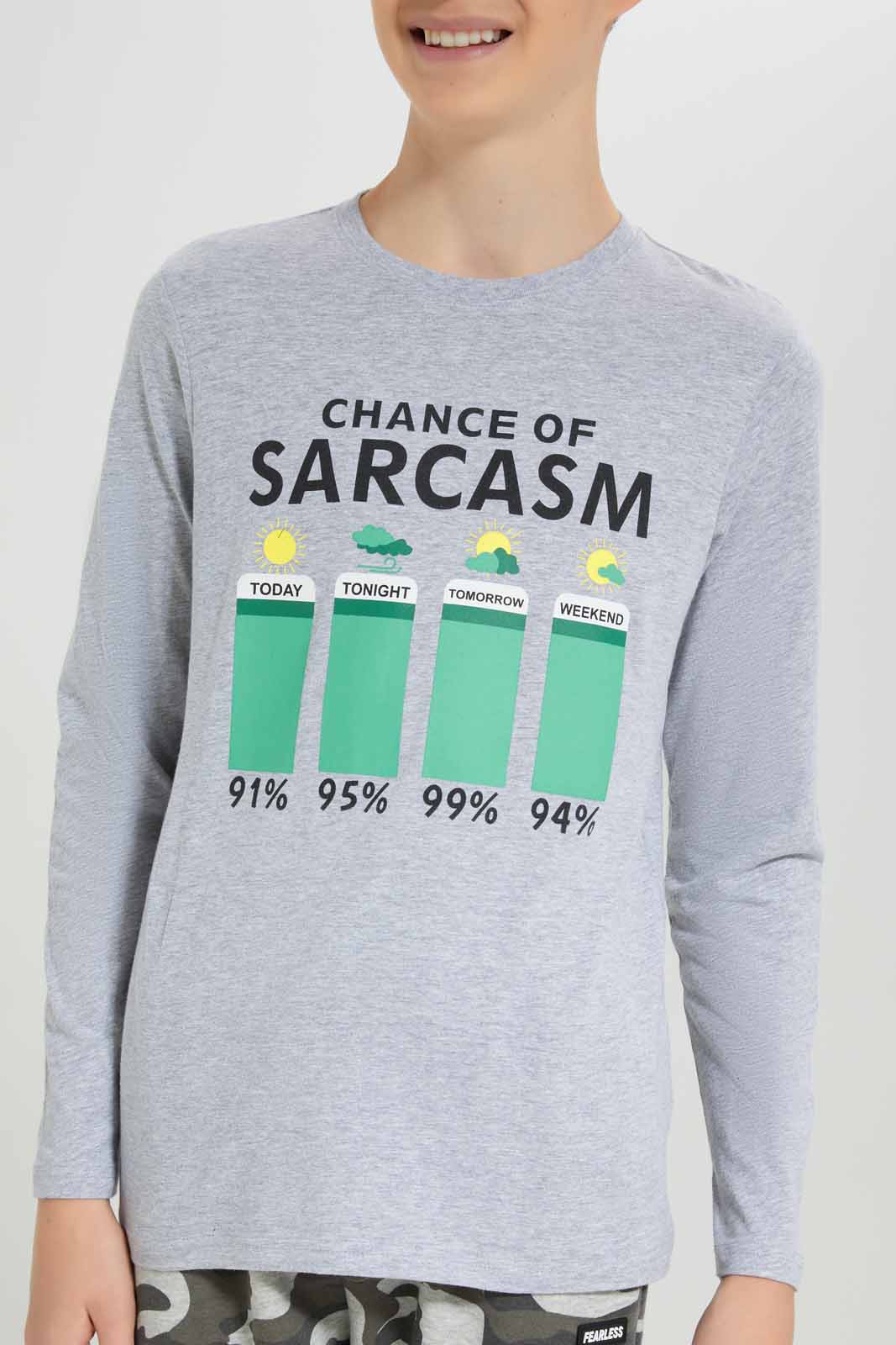Redtag-Grey-Sarcasm-T-shirt-BSR-T-Shirts,-Category:T-Shirts,-Colour:Grey,-Deals:New-In,-Filter:Senior-Boys-(8-to-14-Yrs),-New-In-BSR-APL,-Non-Sale,-Section:Boys-(0-to-14Yrs),-TBL,-W22B-Senior-Boys-9 to 14 Years