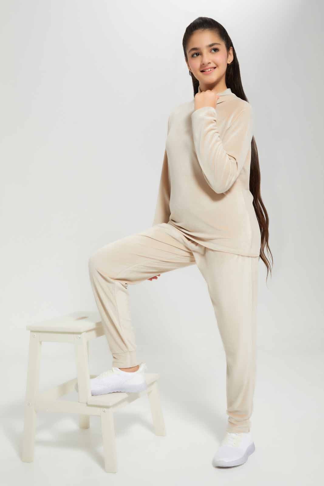 Redtag-Beige-Velour-Pants-Category:Joggers,-Colour:Beige,-Deals:New-In,-Filter:Senior-Girls-(8-to-14-Yrs),-GSR-Joggers,-New-In-GSR-APL,-Non-Sale,-Section:Girls-(0-to-14Yrs),-TBL,-W22B-Senior-Girls-9 to 14 Years