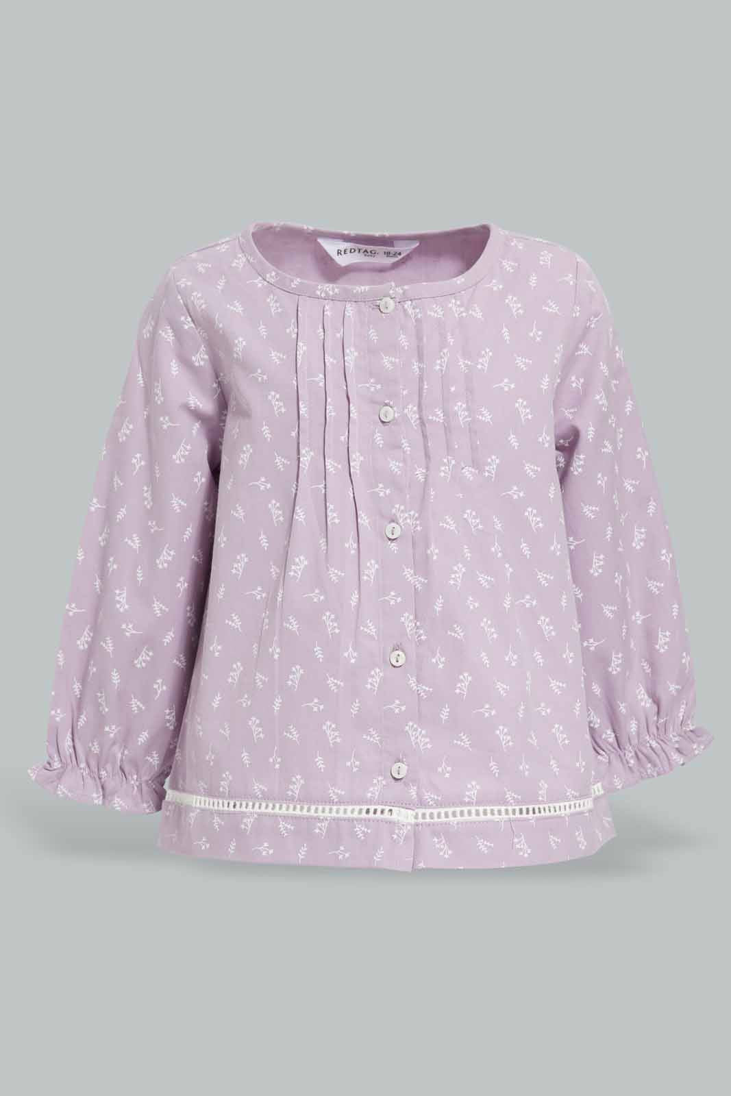 Redtag-Purple-Front-Frill-Blouse-Category:Blouses,-Colour:Purple,-Deals:New-In,-Filter:Infant-Girls-(3-to-24-Mths),-ING-Blouses,-New-In-ING-APL,-Non-Sale,-Section:Girls-(0-to-14Yrs),-W22B-Infant-Girls-3 to 24 Months