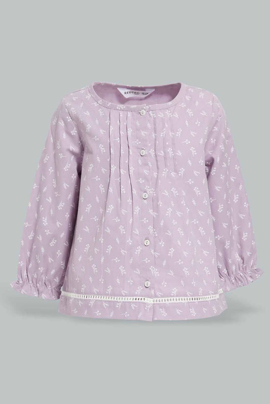 Redtag-Purple-Front-Frill-Blouse-Category:Blouses,-Colour:Purple,-Deals:New-In,-Filter:Infant-Girls-(3-to-24-Mths),-ING-Blouses,-New-In-ING-APL,-Non-Sale,-Section:Girls-(0-to-14Yrs),-W22B-Infant-Girls-3 to 24 Months
