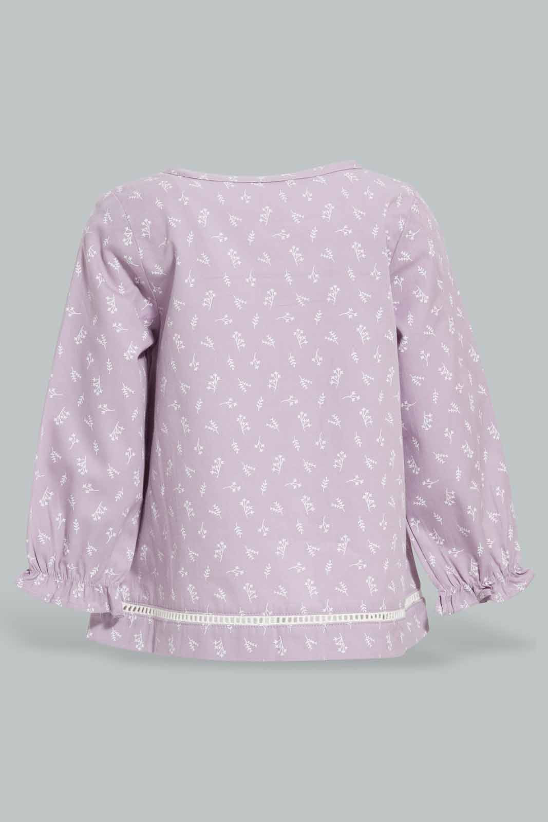 Redtag-Purple-Front-Frill-Blouse-Category:Blouses,-Colour:Purple,-Deals:New-In,-Filter:Infant-Girls-(3-to-24-Mths),-ING-Blouses,-New-In-ING-APL,-Non-Sale,-Section:Girls-(0-to-14Yrs),-W22B-Infant-Girls-3 to 24 Months
