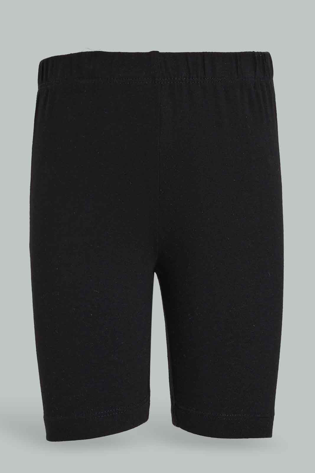 Redtag-2PK-Cycle-Short---Black-White-365,-Category:Leggings,-Colour:White,-Deals:New-In,-Dept:Girls,-Filter:Girls-(2-to-8-Yrs),-GIR-Leggings,-New-In-GIR-APL,-Non-Sale,-Section:Girls-(0-to-14Yrs)-Girls-2 to 8 Years