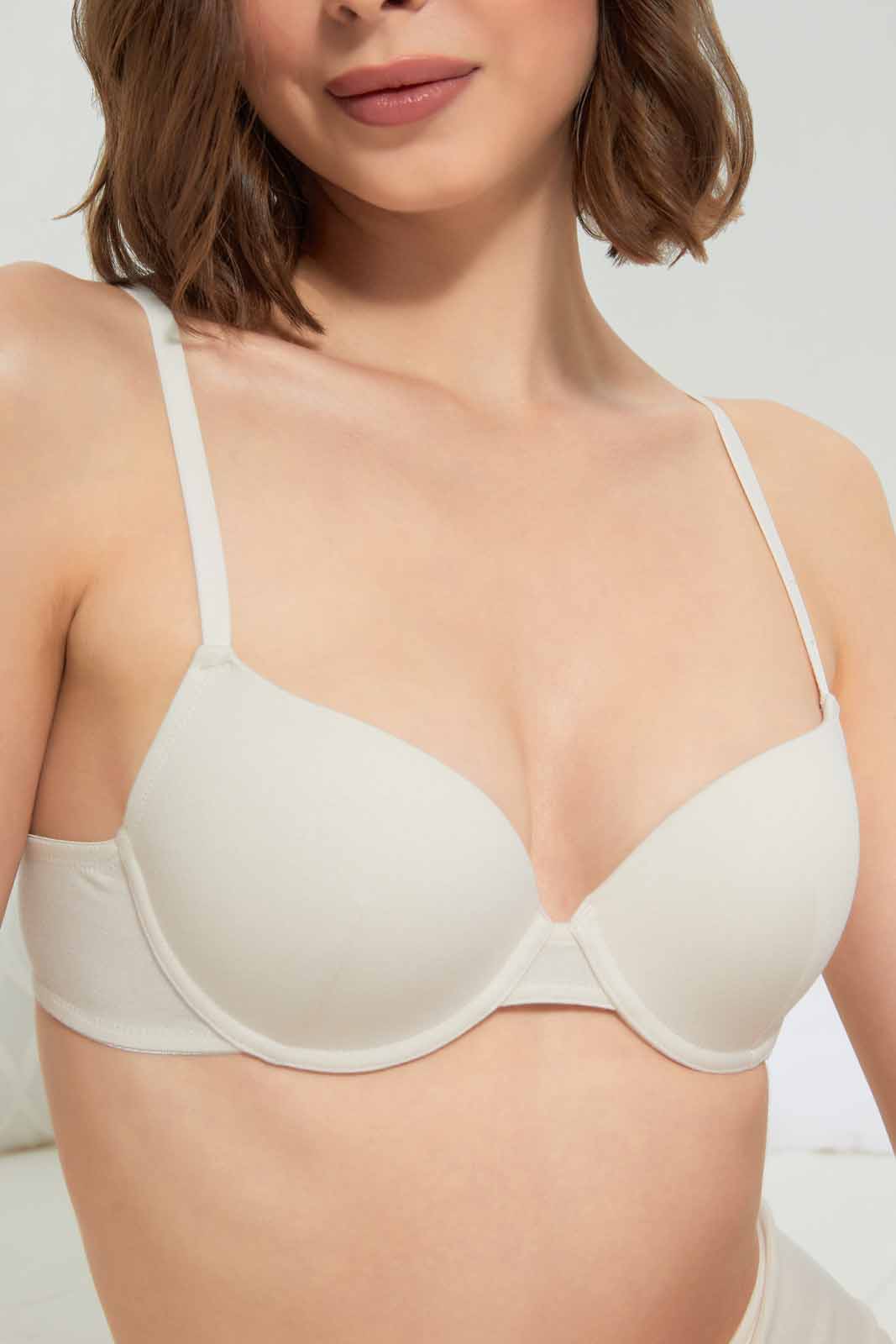 Redtag-Cotton-Padded-Plunge-Bra-Category:Bras,-Colour:Ivory,-Deals:New-In,-Filter:Women's-Clothing,-New-In-Women-APL,-Non-Sale,-Section:Women,-TBL,-W22B,-Women-Bras--