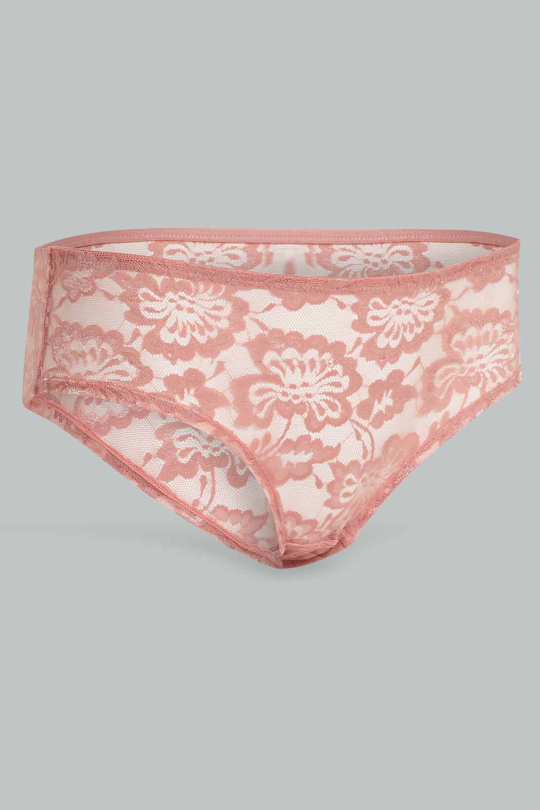 Redtag-Full-Lace-Boyleg-Brief-Category:Briefs,-Colour:Apricot,-Deals:New-In,-Filter:Women's-Clothing,-New-In-Women-APL,-Non-Sale,-Section:Women,-TBL,-W22B,-Women-Briefs--