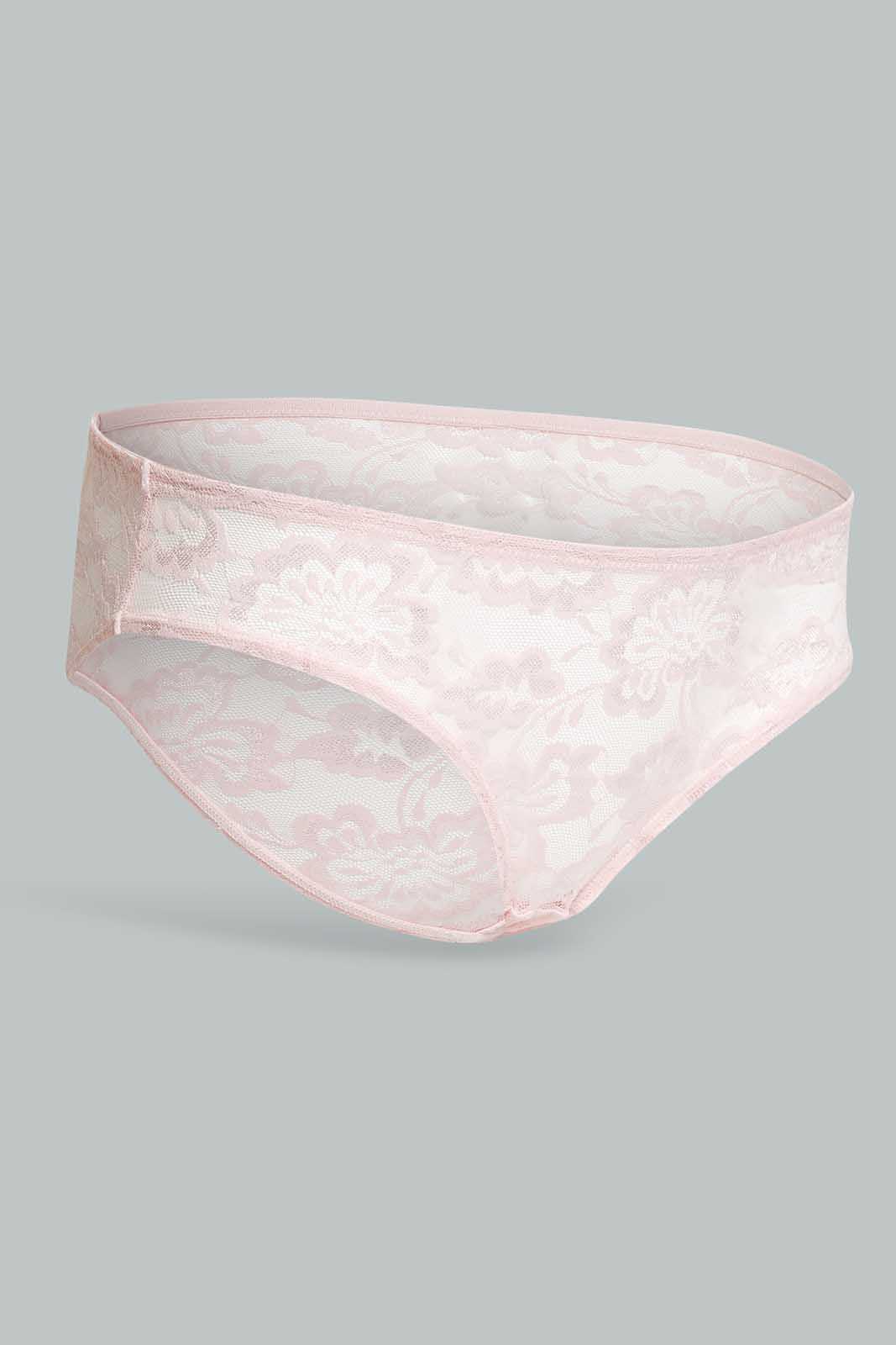 Redtag-Full-Lace-Bikini-Brief-Category:Briefs,-Colour:Apricot,-Deals:New-In,-Filter:Women's-Clothing,-New-In-Women-APL,-Non-Sale,-Section:Women,-TBL,-W22B,-Women-Briefs--