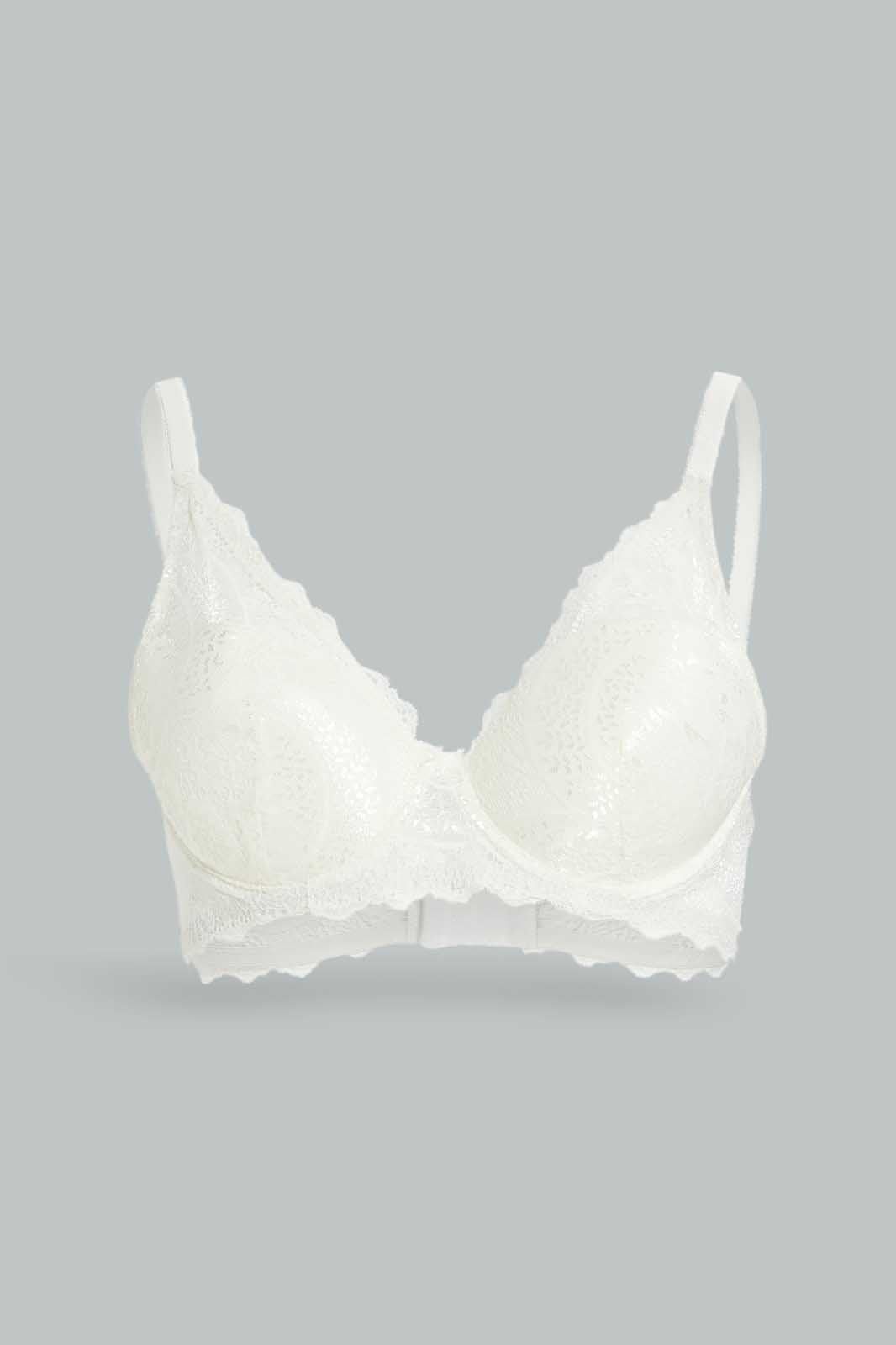 Redtag-White-Single-Pack-Plunge-Bra-Category:Bras,-Colour:White,-Deals:New-In,-Dept:Ladieswear,-Filter:Women's-Clothing,-New-In-Women-APL,-Non-Sale,-Section:Women,-W22B,-Women-Bras--