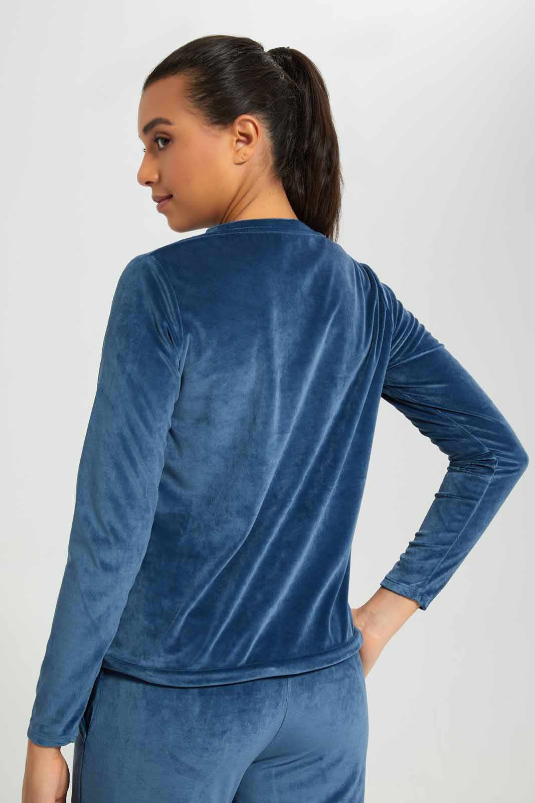 Redtag-Mint-Round-Neck-L/S-Velour-Sweatshirt-Category:Sweatshirts,-Colour:Mint,-Deals:New-In,-Filter:Women's-Clothing,-New-In-Women-APL,-Non-Sale,-Section:Women,-TBL,-W22A,-Women-Sweatshirts-Women's-