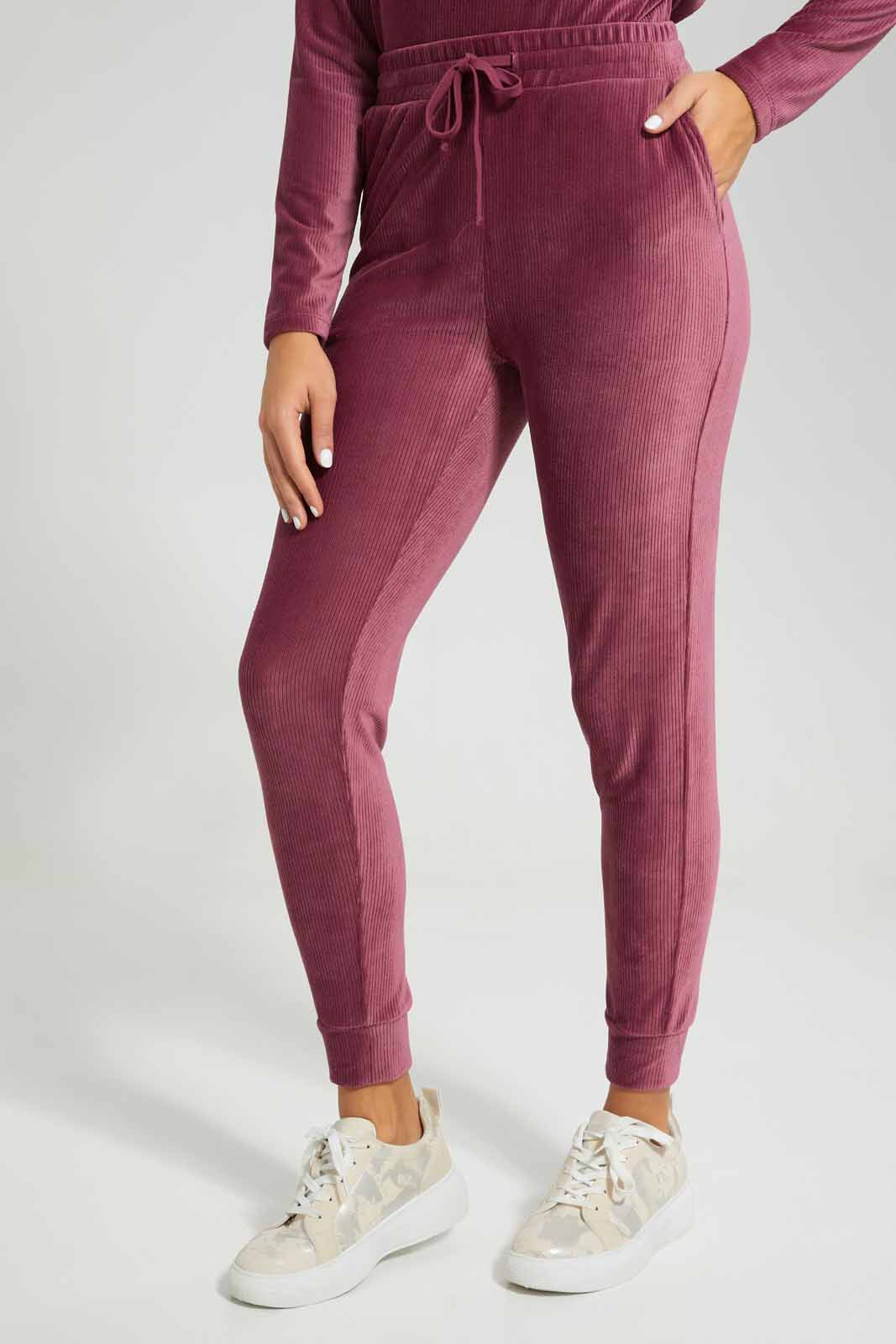 Redtag-Pale-Pink-Active-Velour-Jogger-Category:Joggers,-Colour:Apricot,-Deals:New-In,-Filter:Women's-Clothing,-New-In-Women-APL,-Non-Sale,-Section:Women,-TBL,-W22A,-Women-Joggers-Women's-