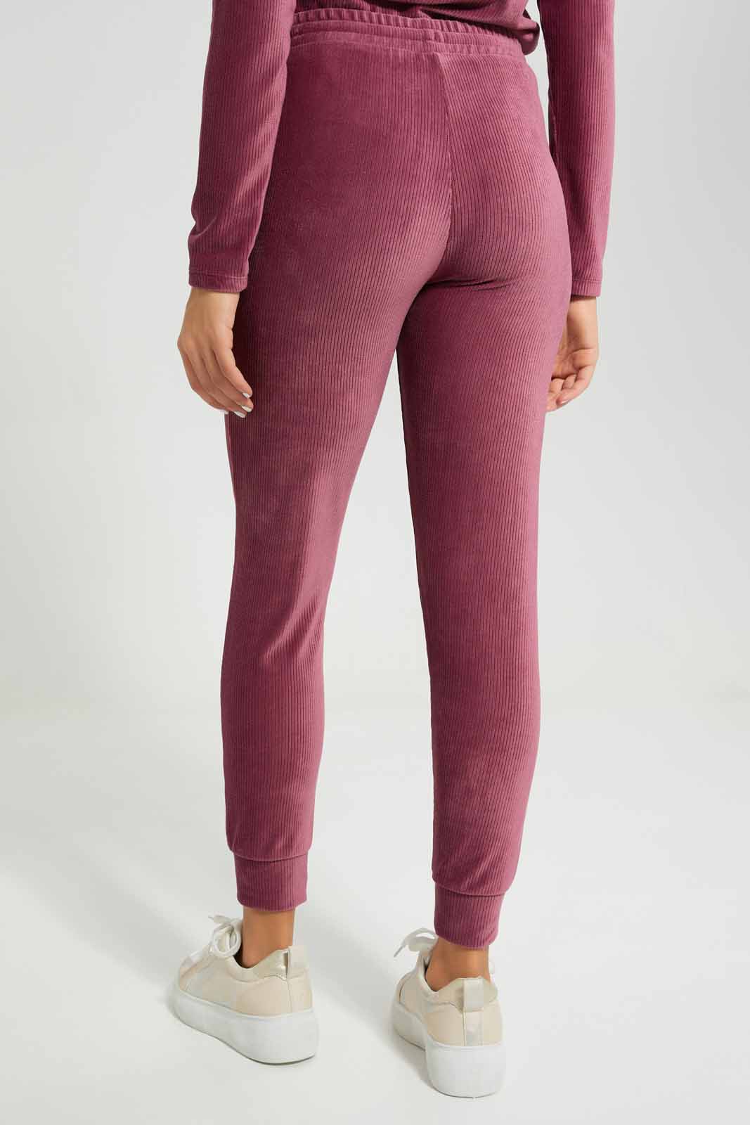 Redtag-Pale-Pink-Active-Velour-Jogger-Category:Joggers,-Colour:Apricot,-Deals:New-In,-Filter:Women's-Clothing,-New-In-Women-APL,-Non-Sale,-Section:Women,-TBL,-W22A,-Women-Joggers-Women's-