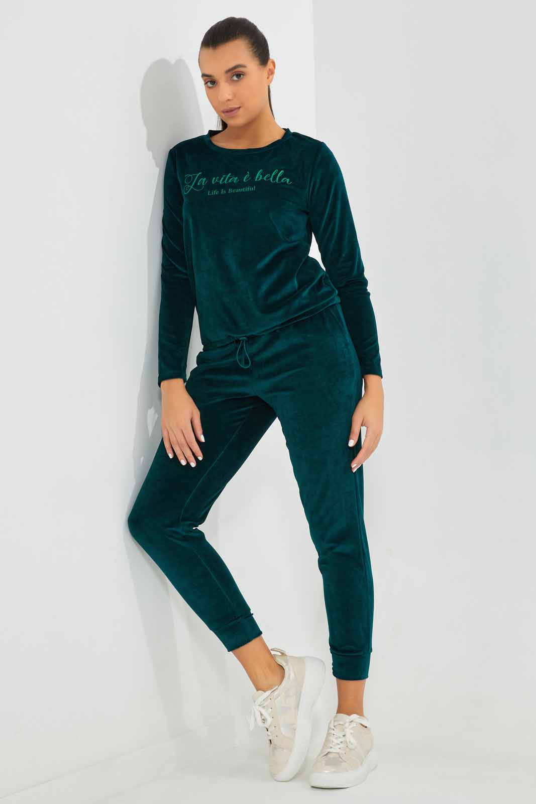 Redtag-Green-Active-Velour-Jogger-Category:Joggers,-Colour:Green,-Deals:New-In,-Filter:Women's-Clothing,-New-In-Women-APL,-Non-Sale,-Section:Women,-TBL,-W22A,-Women-Joggers-Women's-