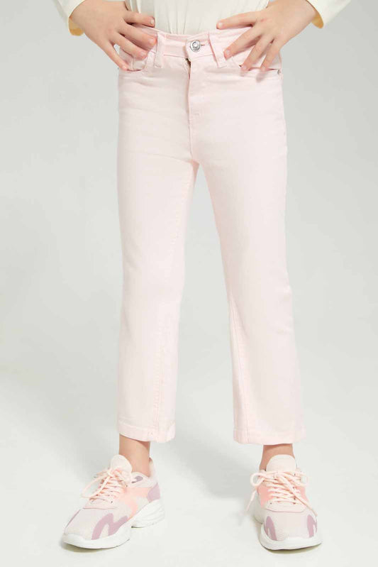 Redtag-Blue-Bootcut-Jeans-Category:Jeans,-Colour:Apricot,-Deals:New-In,-Dept:Girls,-Filter:Girls-(2-to-8-Yrs),-GIR-Jeans,-New-In-GIR-APL,-Non-Sale,-Section:Girls-(0-to-14Yrs),-W22A-Girls-2 to 8 Years