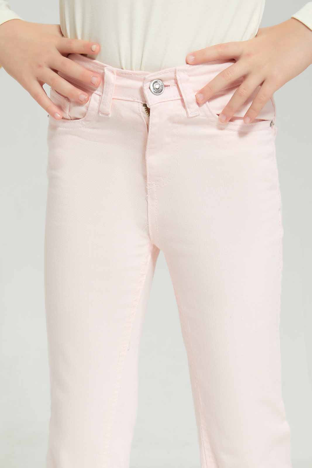 Redtag-Blue-Bootcut-Jeans-Category:Jeans,-Colour:Apricot,-Deals:New-In,-Dept:Girls,-Filter:Girls-(2-to-8-Yrs),-GIR-Jeans,-New-In-GIR-APL,-Non-Sale,-Section:Girls-(0-to-14Yrs),-W22A-Girls-2 to 8 Years