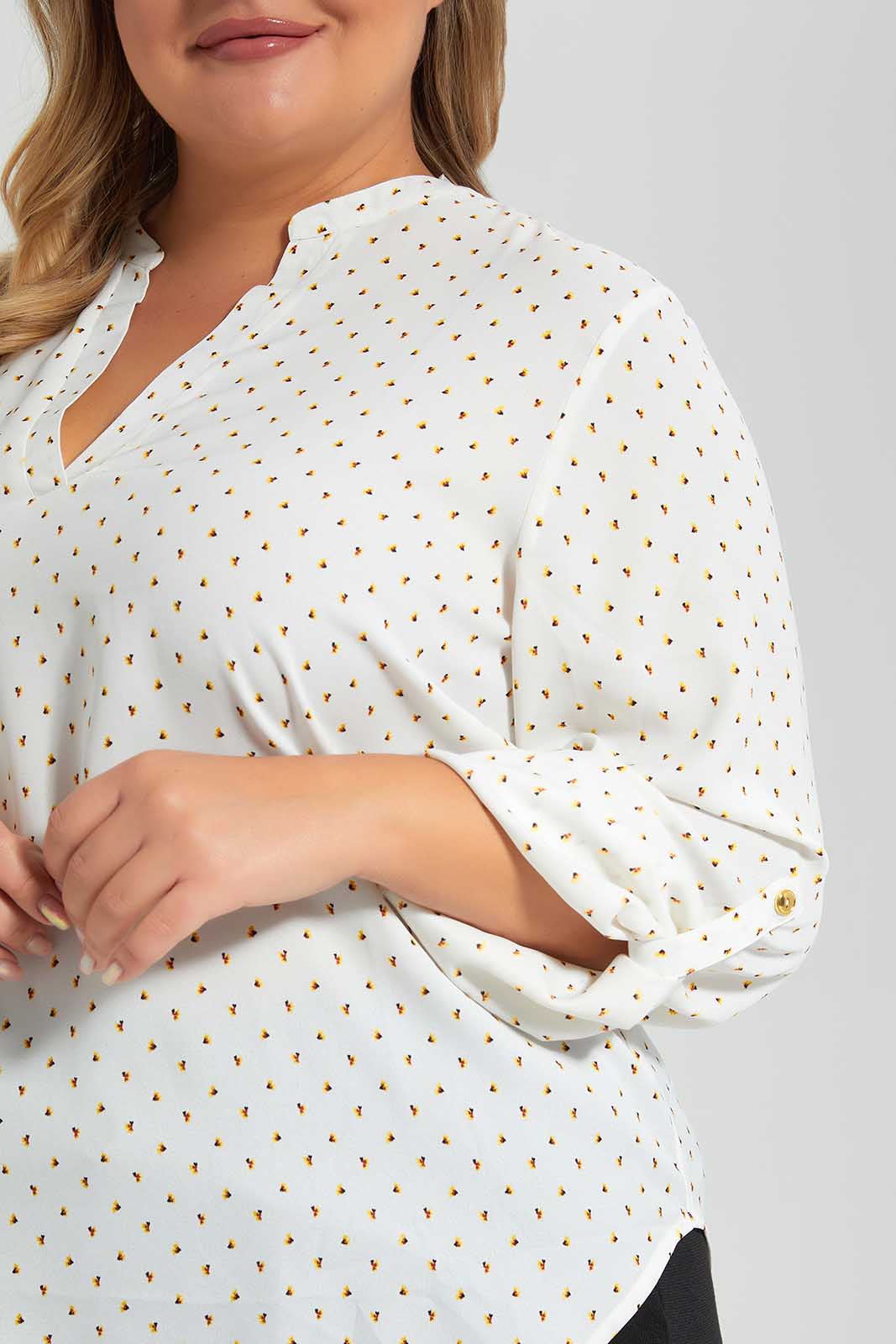Redtag-Front-Half-placket-Blouse-Category:Blouses,-Colour:Assorted,-Deals:New-In,-Filter:Plus-Size,-LDP-Blouses,-New-In-LDP-APL,-Non-Sale,-Section:Women,-W22A-Women's-