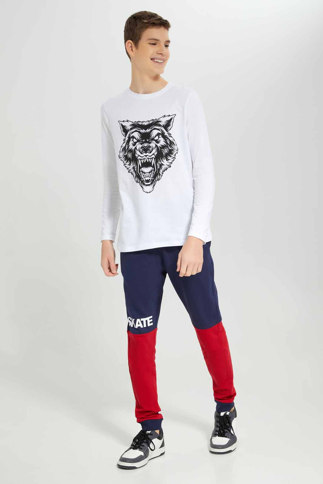 Redtag-White-Wolf-Graphis-Tee-BSR-T-Shirts,-Category:T-Shirts,-Colour:White,-Deals:New-In,-Filter:Senior-Boys-(8-to-14-Yrs),-NDAY,-New-In-BSR-APL,-Non-Sale,-Section:Boys-(0-to-14Yrs),-TBL,-W22B-Senior-Boys-9 to 14 Years