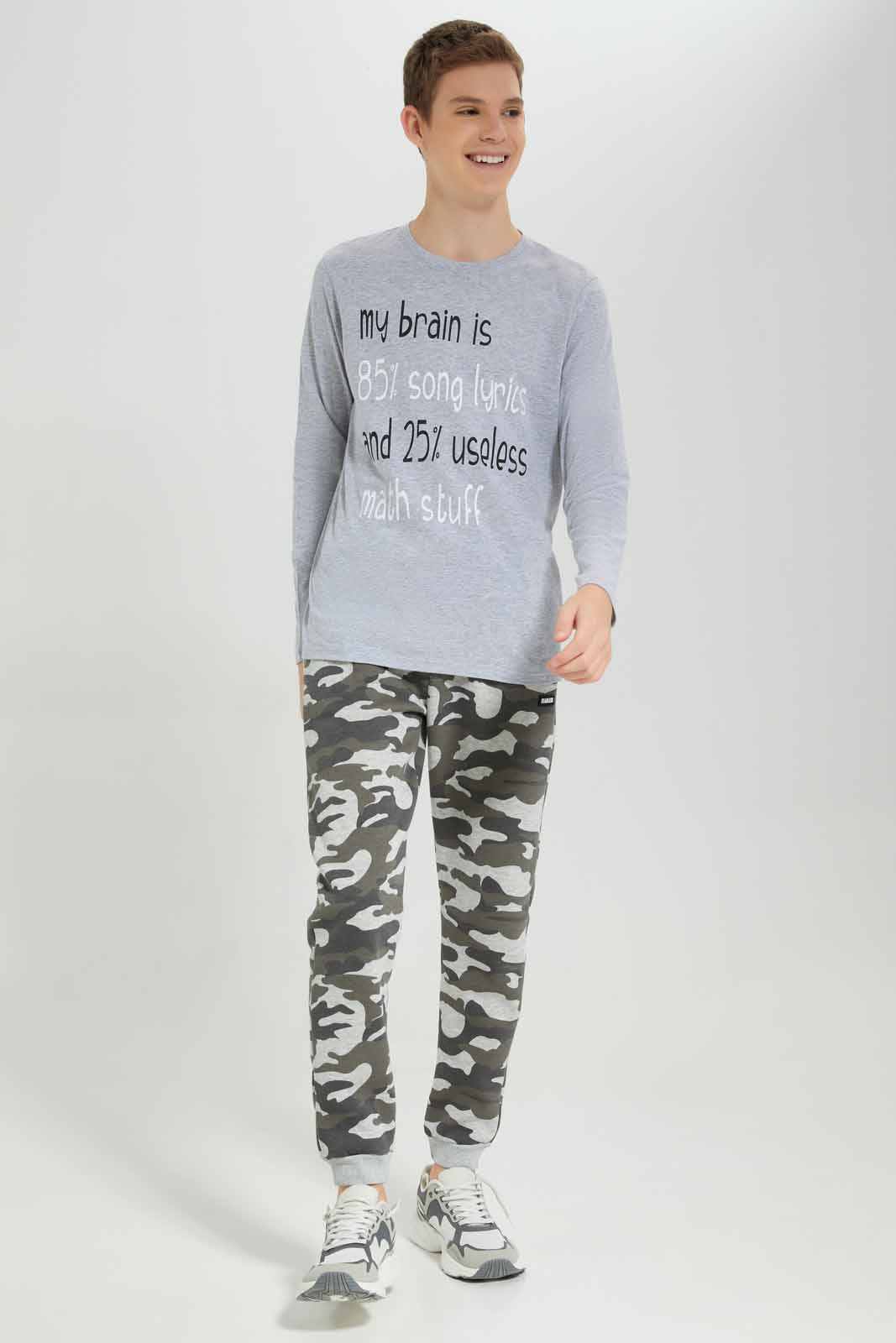 Redtag-Grey-Mel-Song-Lyrics-And-Maths-Tee-BSR-T-Shirts,-Category:T-Shirts,-Colour:Grey,-Deals:New-In,-Filter:Senior-Boys-(8-to-14-Yrs),-New-In-BSR-APL,-Non-Sale,-Section:Boys-(0-to-14Yrs),-TBL,-W22B-Senior-Boys-9 to 14 Years