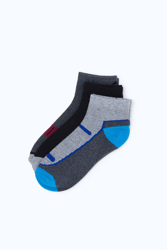 Redtag-Assorted-3-Pcs-Pack-Ankle-Socks-365,-BSR-Socks,-Category:Socks,-Colour:Assorted,-Deals:New-In,-Dept:Boys,-Filter:Senior-Boys-(8-to-14-Yrs),-H1:KWR,-H2:BSR,-H3:HOS,-H4:SKS,-New-In-BSR-APL,-Non-Sale,-Season:365,-Section:Boys-(0-to-14Yrs)-Senior-Boys-9 to 14 Years