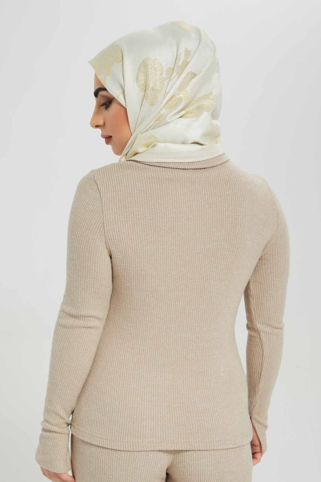 Redtag-Tan-Ribbed-Knitted-Top-Category:Tops,-Colour:Tan,-Deals:New-In,-Filter:Women's-Clothing,-LMC,-Modest,-New-In-Women-APL,-Non-Sale,-Section:Women,-W22B,-Women-Tops--
