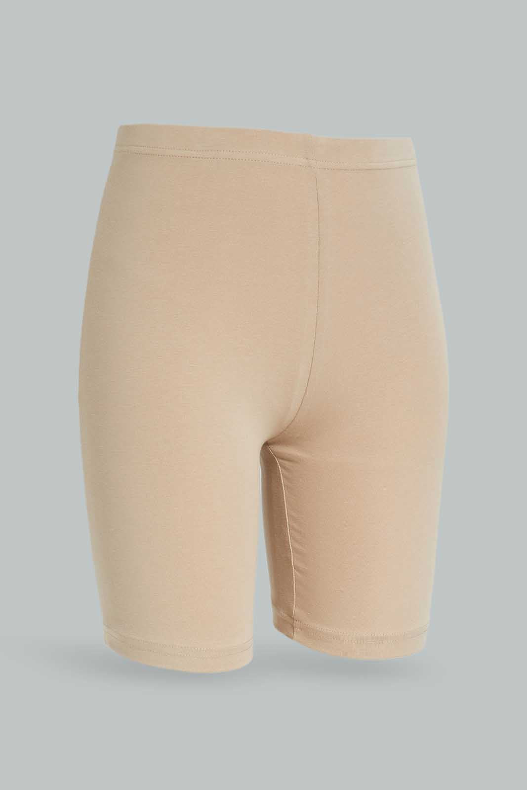 Redtag-White-/-Beige-2Pcs-Pack-Cycling-Leggings-Category:Leggings,-Colour:Assorted,-Deals:New-In,-Dept:Girls,-ESS,-Filter:Senior-Girls-(8-to-14-Yrs),-GSR-Leggings,-New-In-GSR-APL,-Non-Sale,-Section:Girls-(0-to-14Yrs),-W22B-Senior-Girls-9 to 14 Years