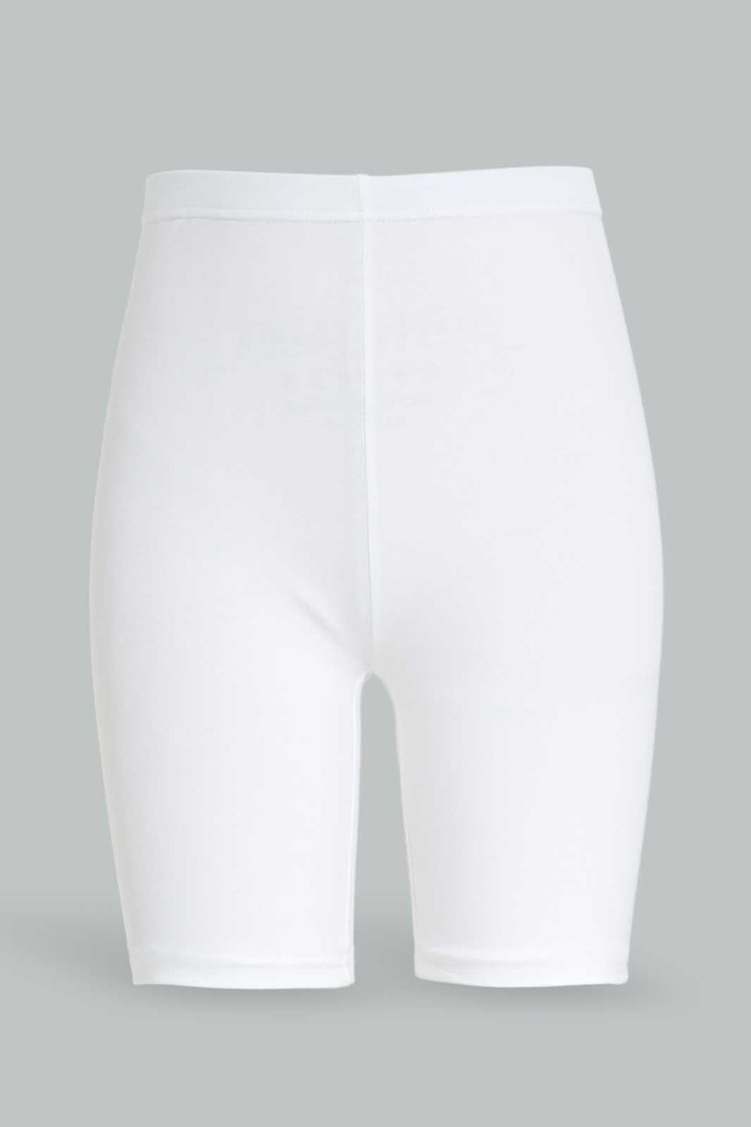 Redtag-White-/-Beige-2Pcs-Pack-Cycling-Leggings-Category:Leggings,-Colour:Assorted,-Deals:New-In,-Dept:Girls,-ESS,-Filter:Senior-Girls-(8-to-14-Yrs),-GSR-Leggings,-New-In-GSR-APL,-Non-Sale,-Section:Girls-(0-to-14Yrs),-W22B-Senior-Girls-9 to 14 Years