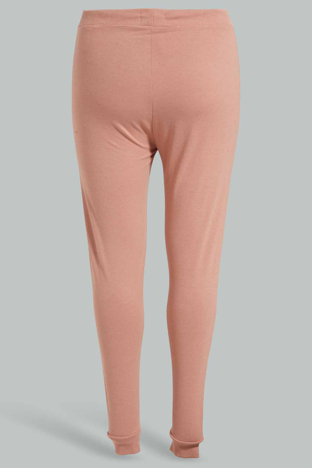Redtag-Pink-Joggers-Side-Tape-Category:Joggers,-Colour:Apricot,-Deals:New-In,-Filter:Plus-Size,-LDP-Joggers,-New-In-LDP-APL,-Non-Sale,-Section:Women,-W22A-Women's-