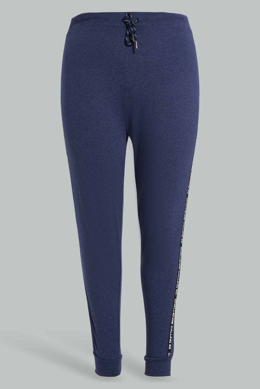 Redtag-Blue-Joggers-With-Side-Tape-Category:Joggers,-Colour:Blue,-Deals:New-In,-Filter:Plus-Size,-LDP-Joggers,-New-In-LDP-APL,-Non-Sale,-Section:Women,-W22A-Women's-