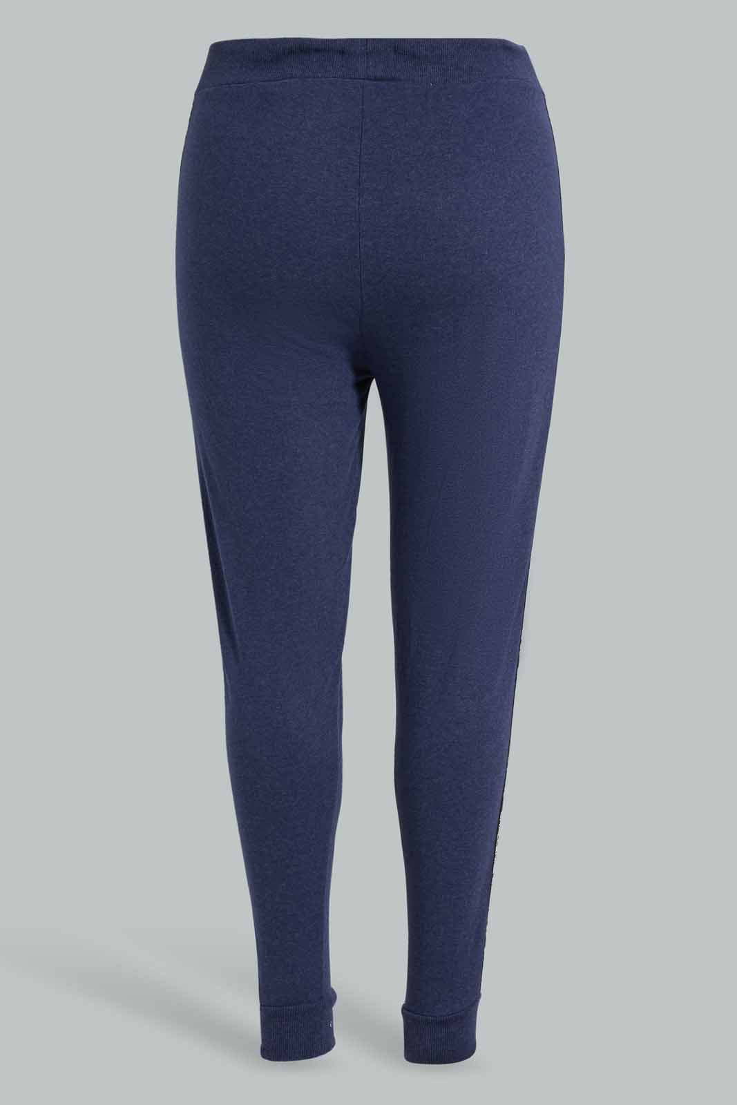 Redtag-Blue-Joggers-With-Side-Tape-Category:Joggers,-Colour:Blue,-Deals:New-In,-Filter:Plus-Size,-LDP-Joggers,-New-In-LDP-APL,-Non-Sale,-Section:Women,-W22A-Women's-