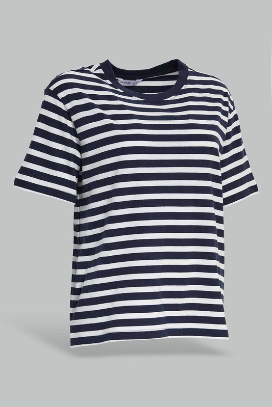 Redtag-Ysrn-Dyed-Stripe-T-Shirt-Category:T-Shirts,-Colour:Assorted,-Deals:New-In,-Filter:Women's-Clothing,-New-In-Women-APL,-Non-Sale,-Section:Women,-W22A,-Women-T-Shirts-Women's-