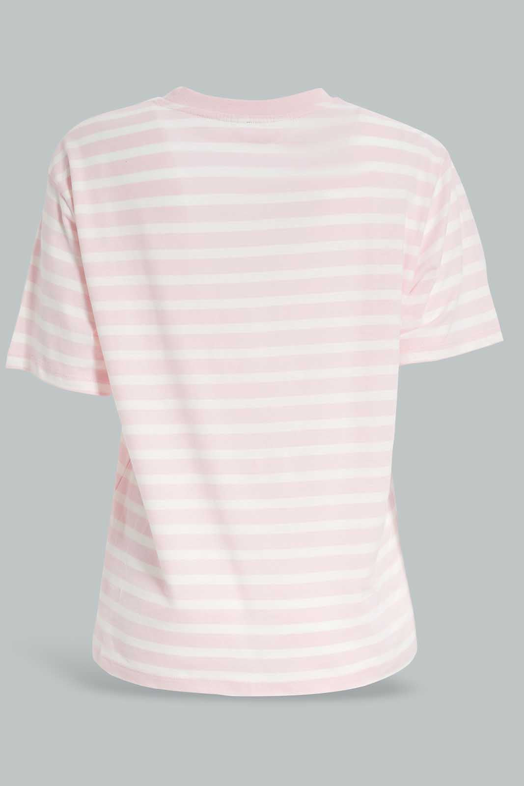 Redtag-Ysrn-Dyed-Stripe-T-Shirt-Category:T-Shirts,-Colour:Assorted,-Deals:New-In,-Filter:Women's-Clothing,-New-In-Women-APL,-Non-Sale,-Section:Women,-W22A,-Women-T-Shirts-Women's-