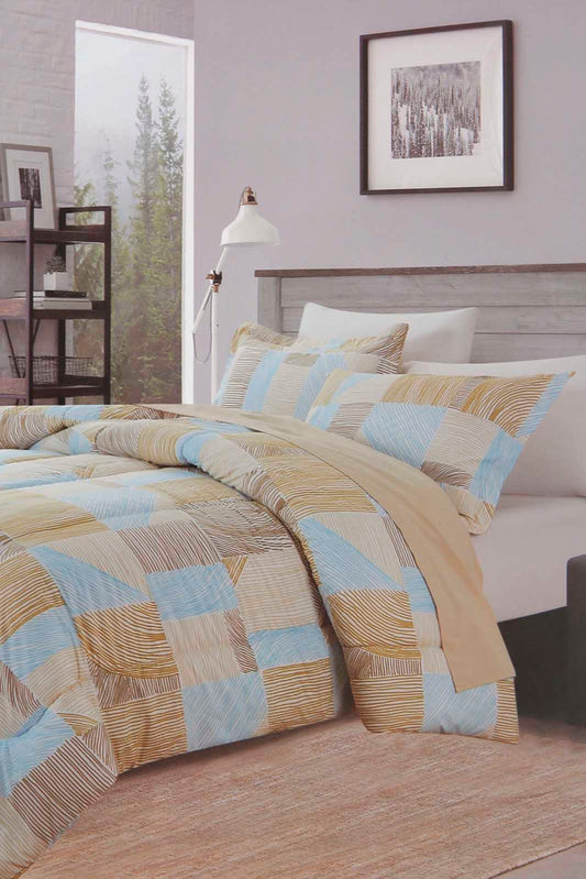 Redtag-Beige-3Pc-Abstract-Comforter-Set-(Single-Size)-365,-Category:Comforters,-Colour:Beige,-Deals:New-In,-Dept:Home,-Filter:Home-Bedroom,-HMW-BED-Comforters,-New-In-HMW-BED,-Non-Sale,-Section:Homewares-Home-Bedroom-