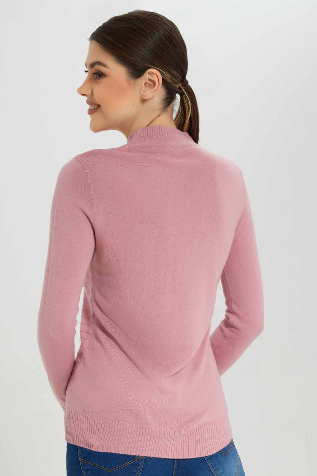 Redtag-Mauve-Cashmillon-Stripe-High-Neck-Pullover-Category:Pullovers,-Colour:Mauve,-Deals:New-In,-Filter:Women's-Clothing,-New-In-Women-APL,-Non-Sale,-Section:Women,-TBL,-W22B,-Women-Pullovers-Women's-