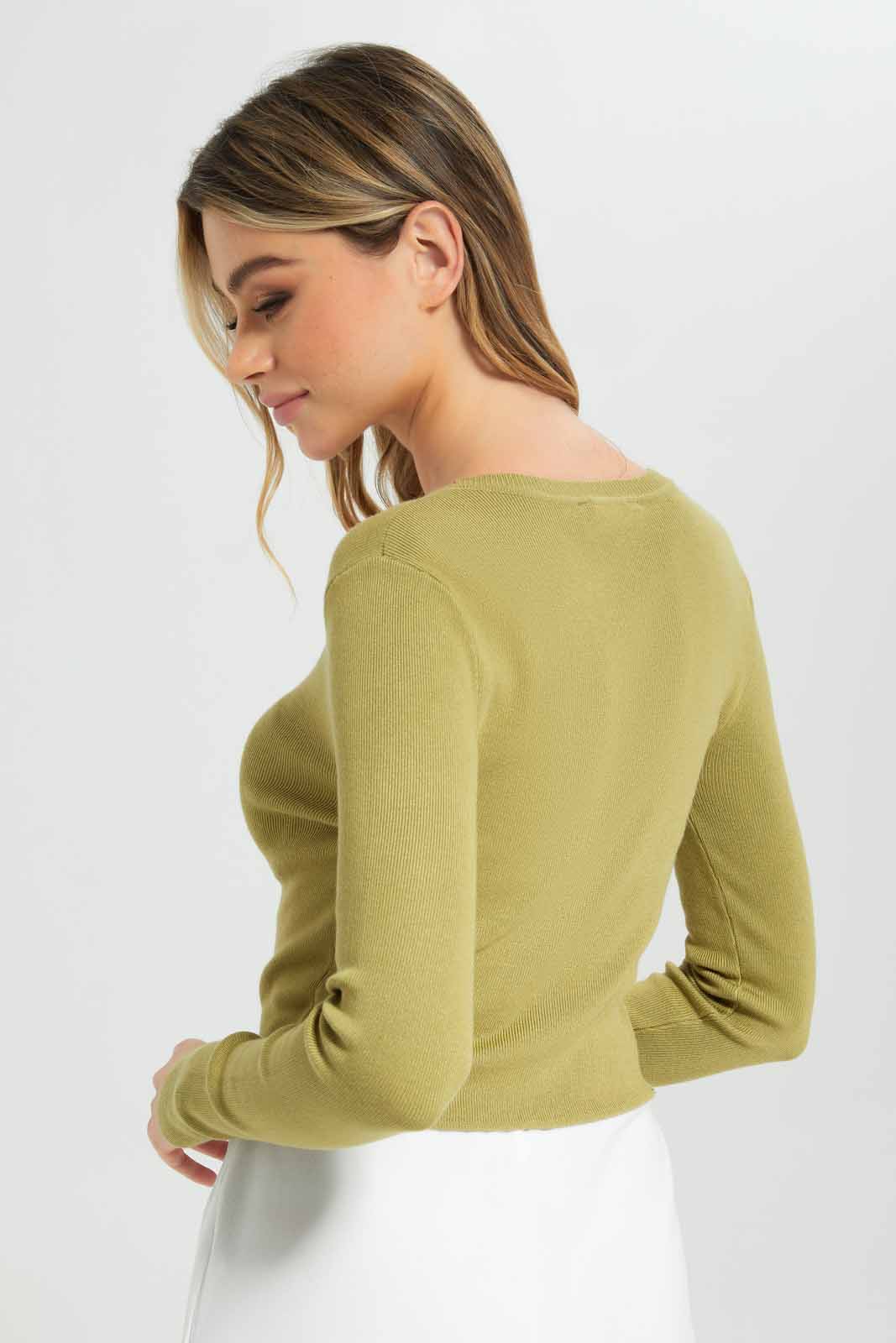 Redtag-Olive-Solid-Cropped-Pullover-Category:Pullovers,-Colour:Olive,-Deals:New-In,-Dept:Ladieswear,-Filter:Women's-Clothing,-New-In-Women-APL,-Non-Sale,-Section:Women,-TBL,-W22B,-Women-Pullovers-Women's-