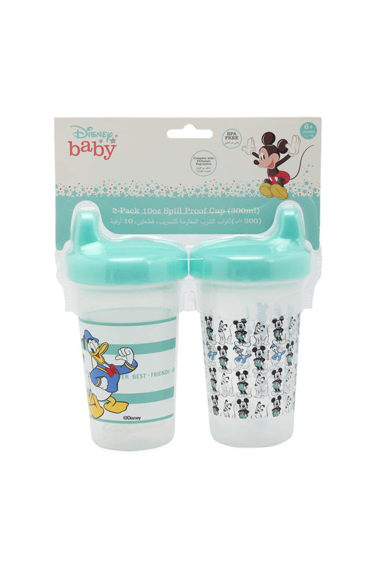 Redtag-Light-Mint/White-Pack-Of-2-Mickey--Bpa-Free-Baby-Sippy-Cup-Category:Newborn-Accessories,-CHR,-Colour:Mint,-Dept:New-Born,-Filter:Newborn-Accessories,-NBN-Newborn-Accessories,-New-In,-New-In-NBN-ACC,-Non-Sale,-Section:Boys-(0-to-14Yrs),-W22A-New-Born-Baby-
